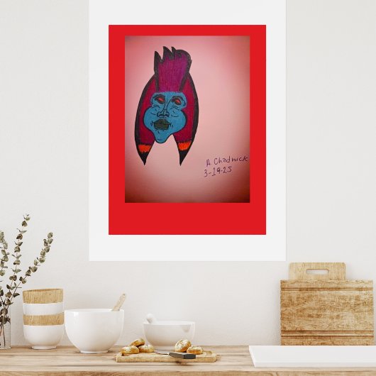 Egyptian Inspired Horror Themed Mummy  Poster (Keuken)