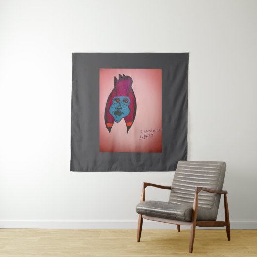 Egyptian Inspired Horror Themed Mummy Tapestry Wandkleed (In situ)