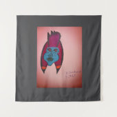 Egyptian Inspired Horror Themed Mummy Tapestry Wandkleed (Voorkant)