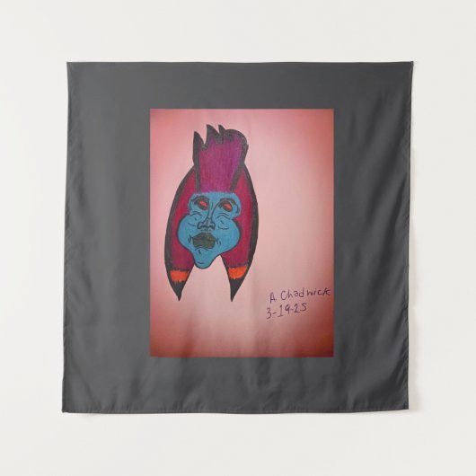 Egyptian Inspired Horror Themed Mummy Tapestry Wandkleed (Voorkant)