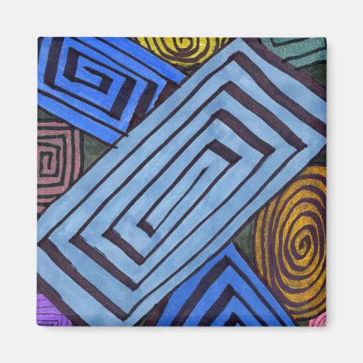 "Egyptian Links" Abstract Magnet (Voorkant)