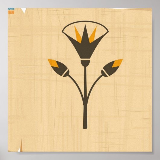 Egyptian lotus flower poster (Voorkant)