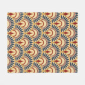 Egyptian Motif Fish Scales Seamless Pattern Fleece Deken (Voorkant (Horizontaal))