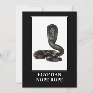 Egyptian Nope Rope - Cobra Snake Danger Kaart