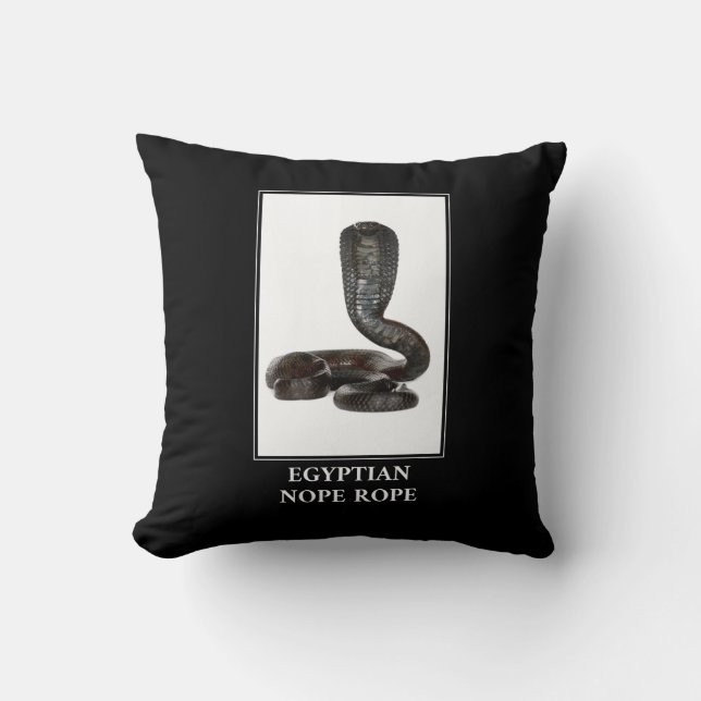 Egyptian Nope Rope - Cobra Snake Danger Kussen (Voorkant)