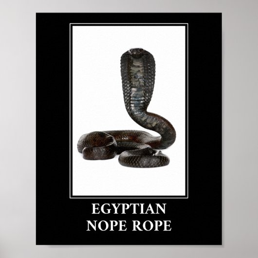 Egyptian Nope Rope - Cobra Snake Danger Poster (Voorkant)