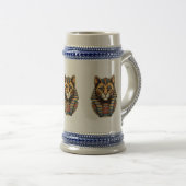 Egyptian Pharaoh Cat Mug – Ancient Egypt Cat Art Bierpul (Voorkant rechts)