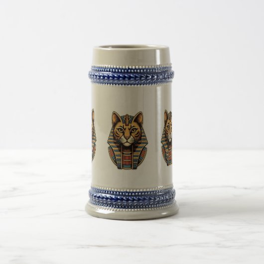 Egyptian Pharaoh Cat Mug – Ancient Egypt Cat Art Bierpul (Center)