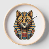 Egyptian Pharaoh Cat Wall Clock (Voorkant)