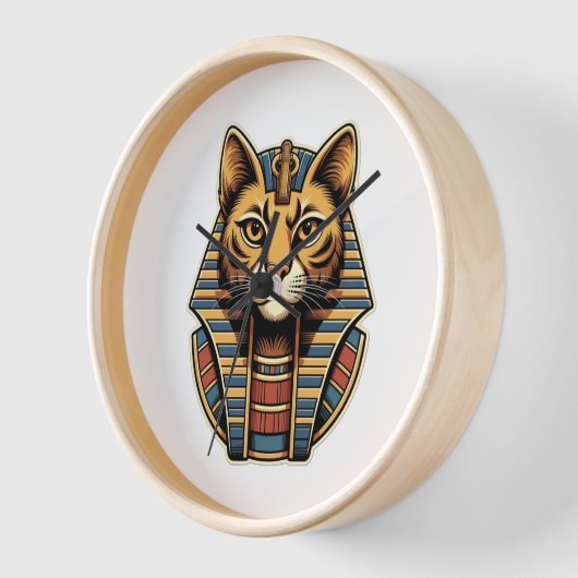 Egyptian Pharaoh Cat Wall Clock (Hoek)