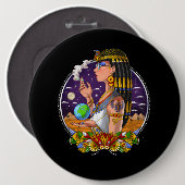 Egyptian Queen Cleopatra Ronde Button 6,0 Cm (Voorkant /achterkant)