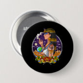 Egyptian Queen Cleopatra Ronde Button 7,6 Cm (Voorkant /achterkant)