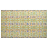 Egyptian Rithual Pattern Blue, Turquoise, Yellow Stof (Yard (91,4 cm))