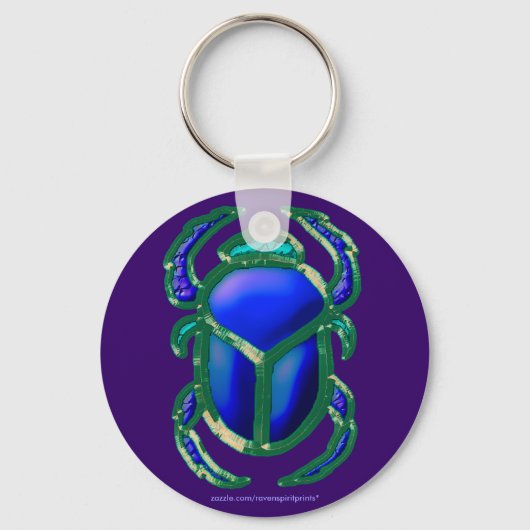 EGYPTIAN SCARAB BEETLE Art Zipper-pull Sleutelhanger (Voorkant)