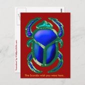 EGYPTIAN SCARAB BEETLE Collectie Briefkaart (Voorkant / Achterkant)