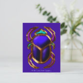 EGYPTIAN SCARAB BEETLE Collectie Briefkaart (Staand voorkant)