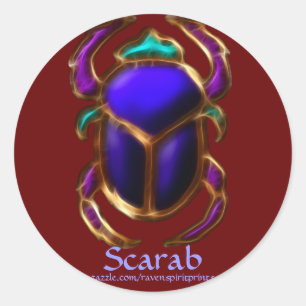 EGYPTIAN SCARAB BEETLE Collectie Ronde Sticker