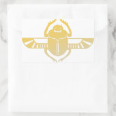 Egyptian scarab beetle. rechthoekige sticker (Tas)