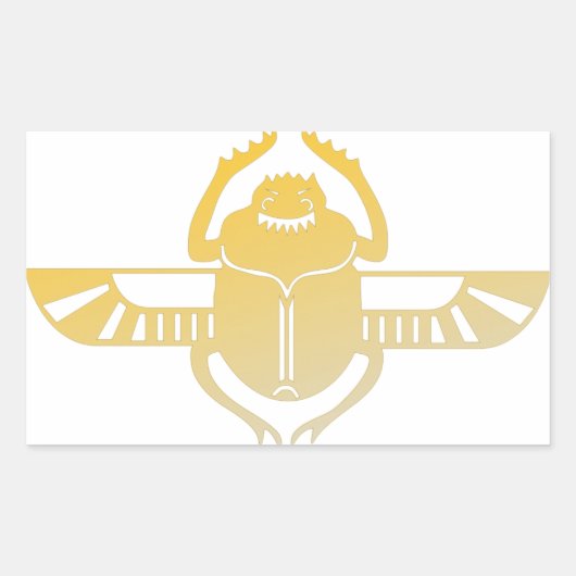 Egyptian scarab beetle. rechthoekige sticker (Voorkant)