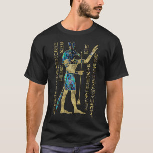 Egyptian Seth Ornament Gold en Abalone T-shirt