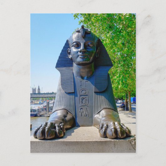 Egyptian sphinx, London UK Briefkaart (Voorkant)