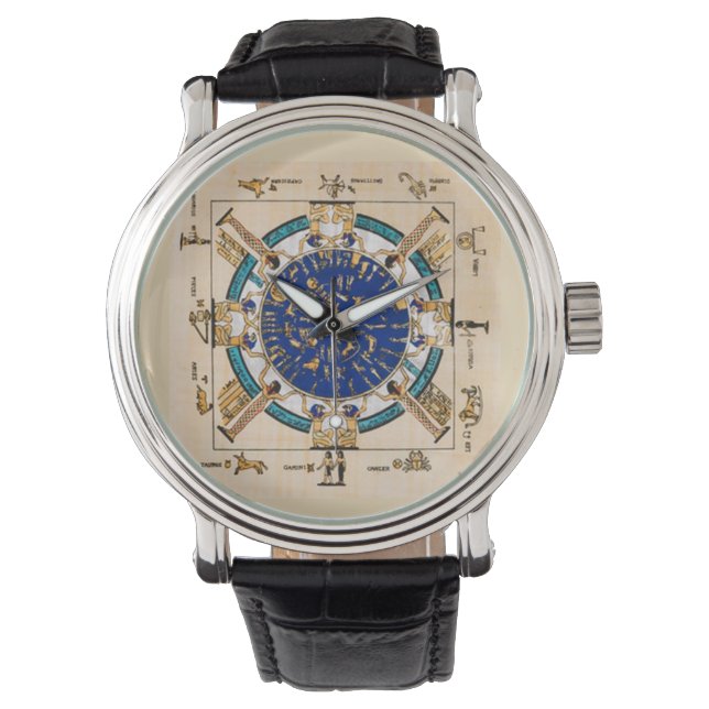 EGYPTIAN ZODIAC STYL 2 WRIST WATCH HORLOGE (Voorkant)