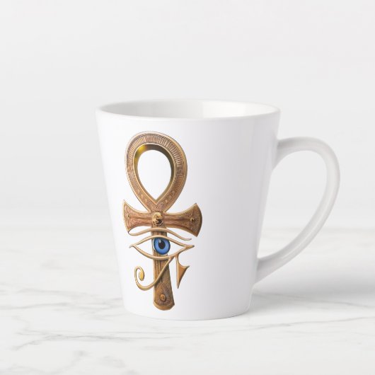 egyption pharaoh art late coffee mug latte mok (Rechts)