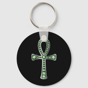 Egyptisch Anhk met Sleutelhanger "Peridot"