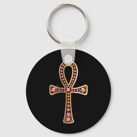 Egyptisch Anhk met Sleutelhanger "Ruby" (Voorkant)