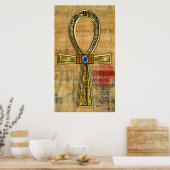 Egyptisch Ankh Cross Poster (Keuken)