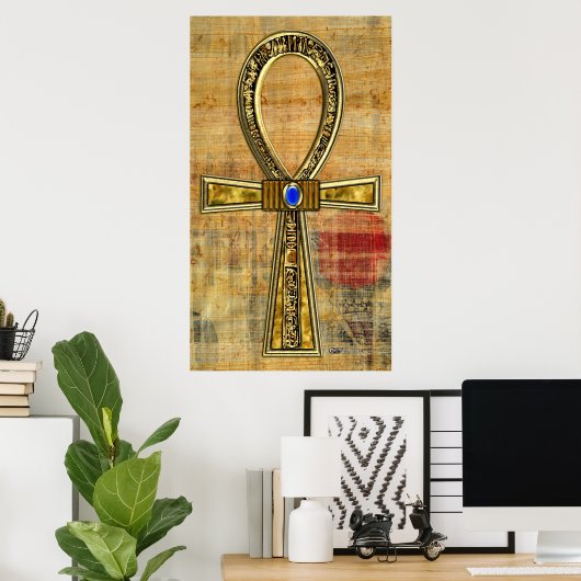 Egyptisch Ankh Cross Poster (Thuiskantoor)