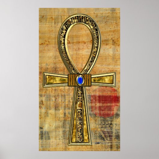 Egyptisch Ankh Cross Poster (Voorkant)