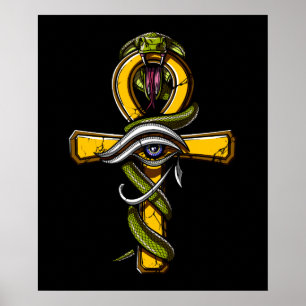 Egyptisch Ankh Oogje van het symbool van het paard Poster