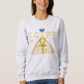 Egyptisch, Ankh, Pyramid en Blue Scarab Sweatshirt (Voorkant)