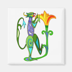 Egyptisch Art Deco met een Lotus Flower Magnet