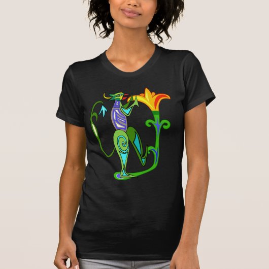 Egyptisch Art Deco met een Lotus Flower T-shirt (Voorkant)