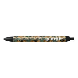 Egyptisch Art Deco Patroon | Monogram Zwarte Inkt Pen
