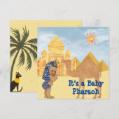 Egyptisch Baby shower met Baby Kaart (Voorkant / Achterkant)