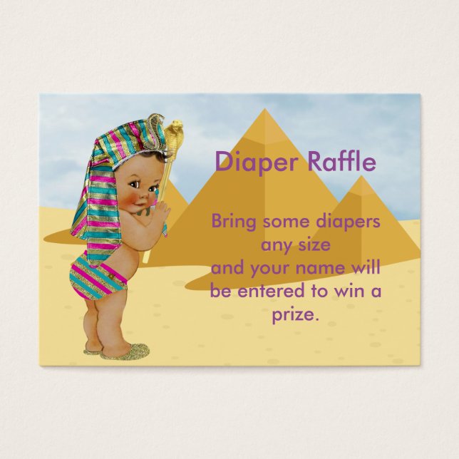 Egyptisch Baby shower Raffle ticket Visitekaartje (Voorkant)