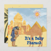 Egyptisch Baby shower Uitnodiging  Baby (Voorkant / Achterkant)