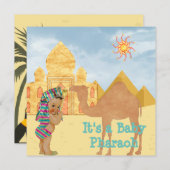 Egyptisch Baby shower Uitnodiging  Baby (Voorkant / Achterkant)