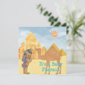 Egyptisch Baby shower Uitnodiging  Baby (Staand voorkant)