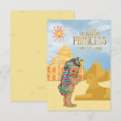 Egyptisch Baby shower Uitnodiging Egyptisch Prinse (Voorkant / Achterkant)