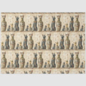Egyptisch Bastet Kat God Hieroglyfisch Tissuepapier (Voorkant)