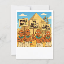 Egyptisch bier- en broodprotest Briefkaart