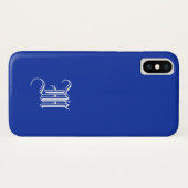 EGYPTISCH BLAUW Effen Achtergrond iPhone X Hoesje (Achterkant (horizontaal))