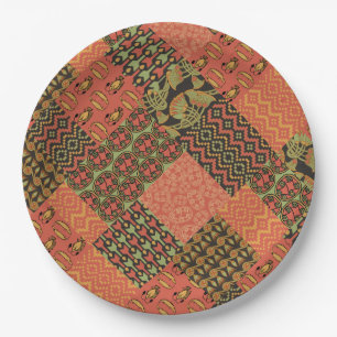 Egyptisch Bord voor tribaal Faux Patchwork-papier