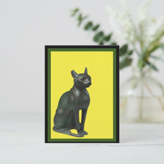 Egyptisch borstkat, kunstwerk Briefkaart (Staand voorkant)