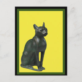 Egyptisch borstkat, kunstwerk Briefkaart