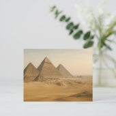 Egyptisch Briefkaart Giza Pyramids Desert Uitzicht (Staand voorkant)